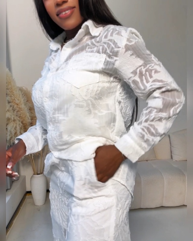 EMERY ROSE Asymmetrical Hem Sleeveless Top & Wide Leg Pants | SHEIN USA - View #8