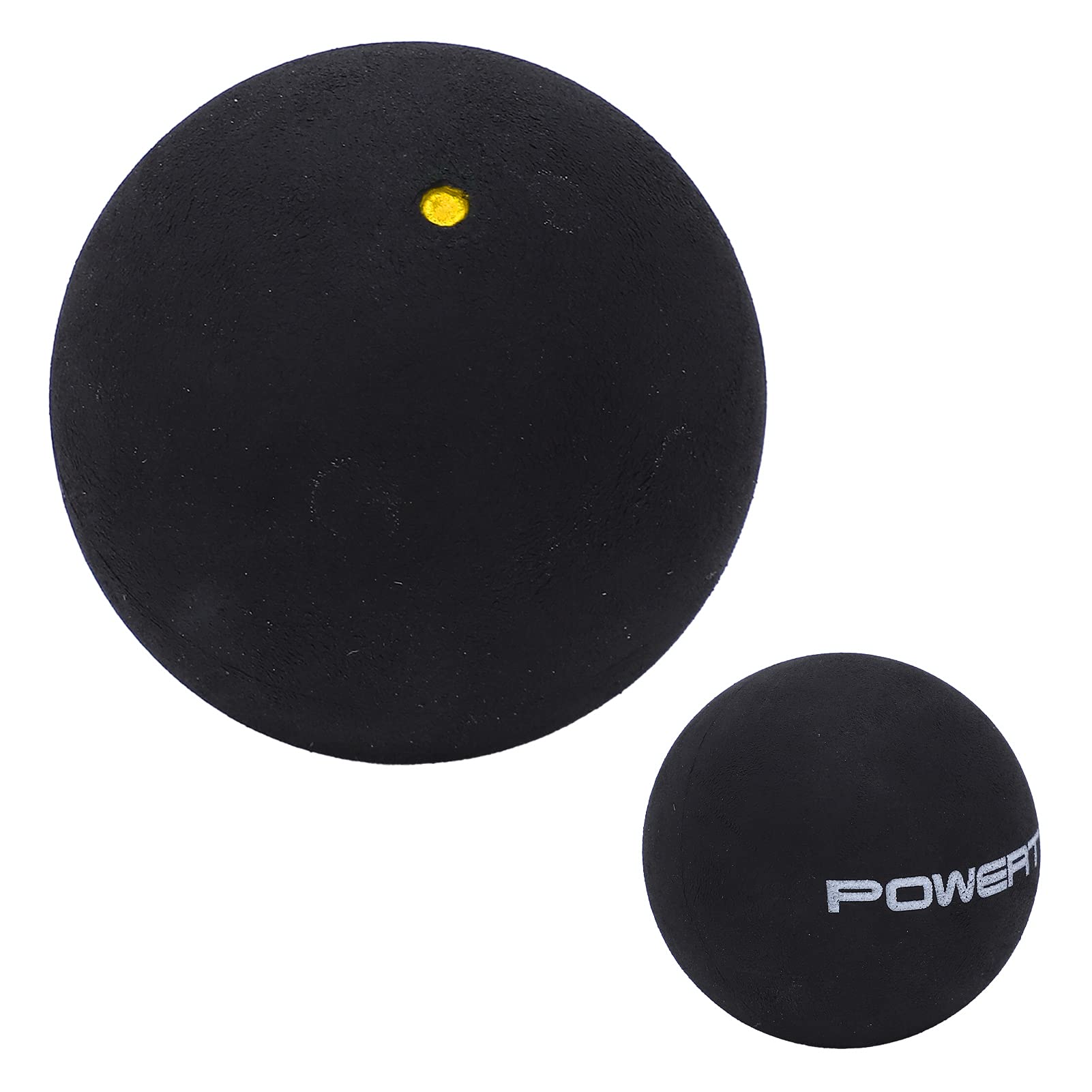 Single Dot Squash Ball 37mm Rubber Training Ball for Beginners with Soft Feel Consistent Bounce and Lightweight Design (Single Yellow dot)