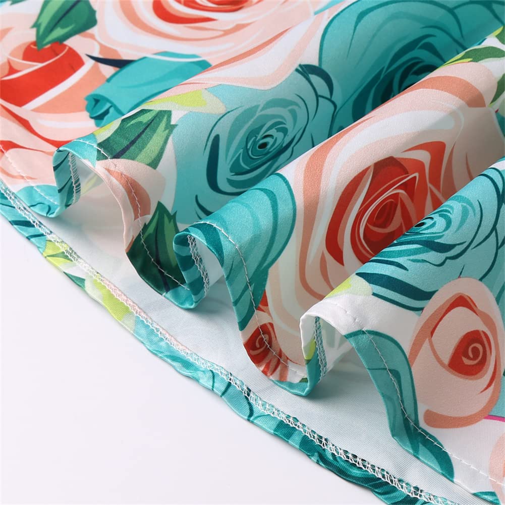 2-9T - Vestido de fiesta de flores para niña, baile de graduación, Pascua, vestido de fiesta, verde claro, 2-3 años