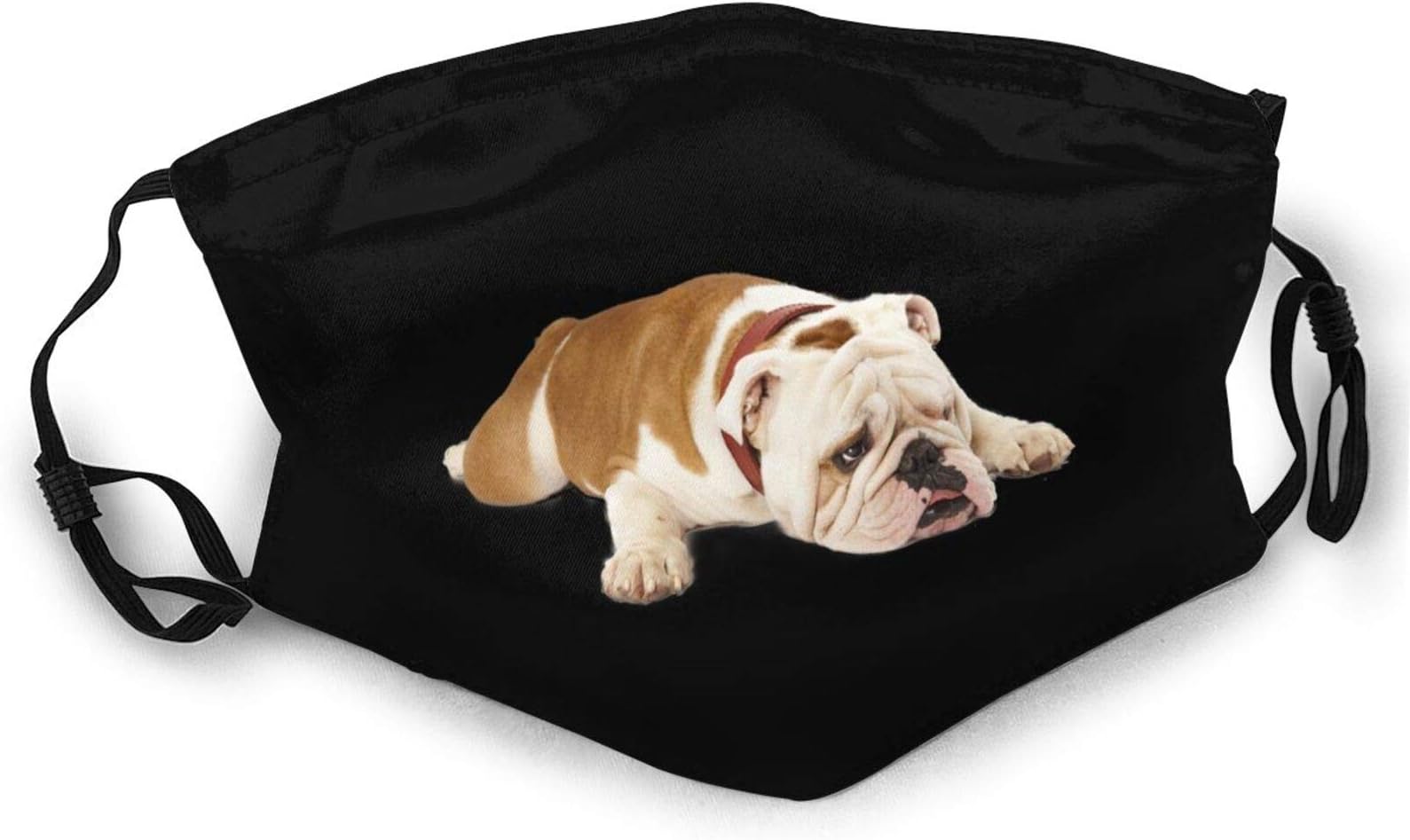 English Bulldog Face Mask for Men with Adjustable Ear Loops Women Breathable Neck Gaiter