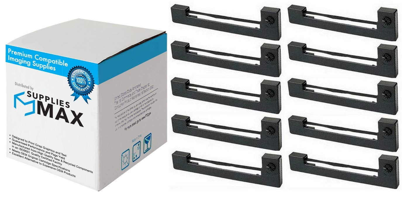 SuppliesMAX Compatible Replacement for ERC-40P-US Purple P.O.S. Printer Ribbons (10/PK) (ERC-40P-US_10PK)