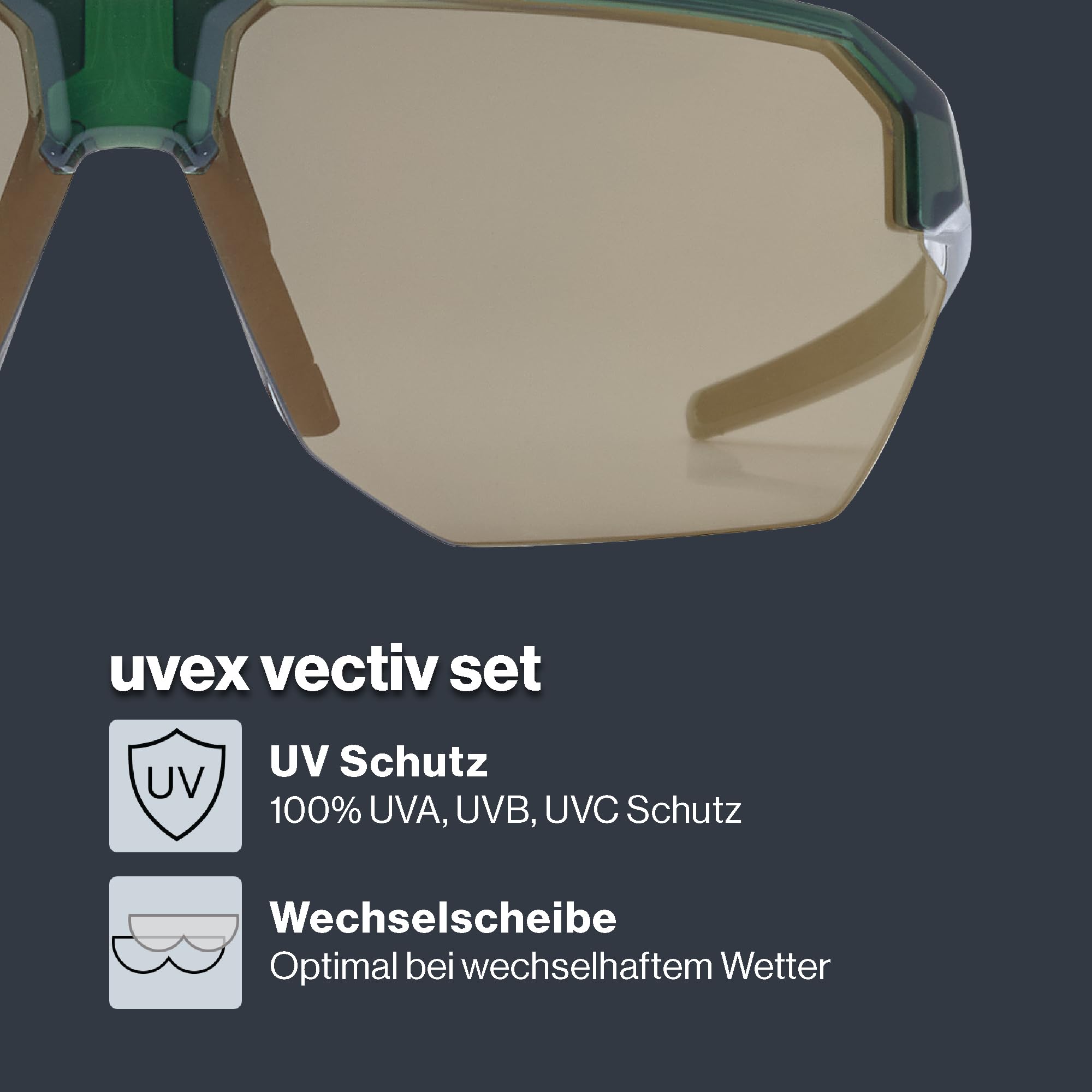 Uvex Unisex Vectiv Set Sportbrille (1er Pack)