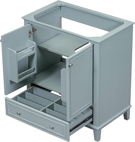 Miniatura 7 de LUMISOL Mueble de baño de 30 pulgadas sin parte superior del fregadero, base de gabinete de baño de madera maciza, gabinete de almacenamiento de