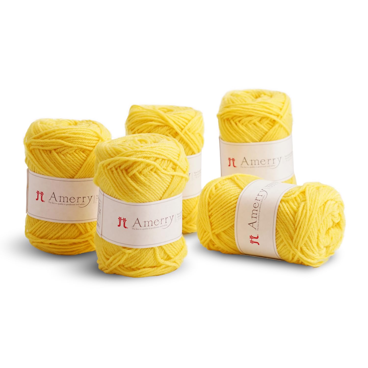 Hamanaka Amerry Garn, 5 Knäuel, mittelschwer, Kammgarn, 70 % neuseeländische Merinowolle, 30 % Acryl-Mischung, weiches und leicht zu strickendes Garn zum Stricken und Häkeln, hergestellt in Japan (Col
