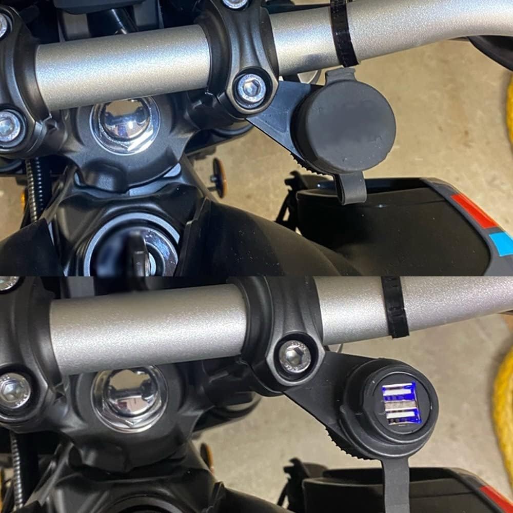 Interruttore di controllo del finestrino dell'auto Staffa di navigazione per moto Dual USB per caricabatterie per adattatore presa di corrente con linea senza perdite per supporto per telefono B&MW S1