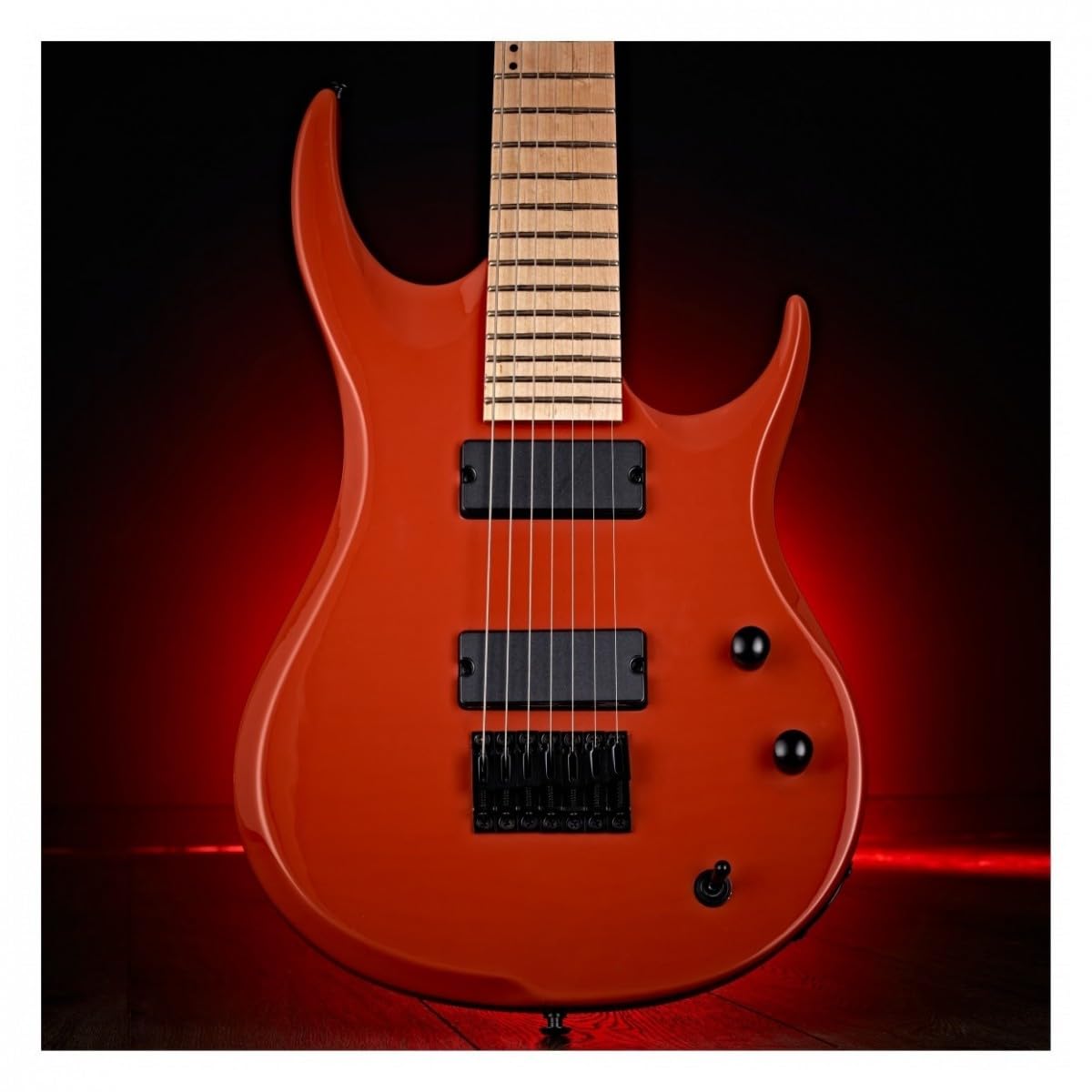 Chitarra elettrica a 7 corde lunghezza scala 27", 529 di G4M, Marmalade | 7 Corde con Scala 27", Humbucker Ceramici per un Tono Aggressivo, Capotasto Graphtech Nubone, Ponticello Fisso, Manico C