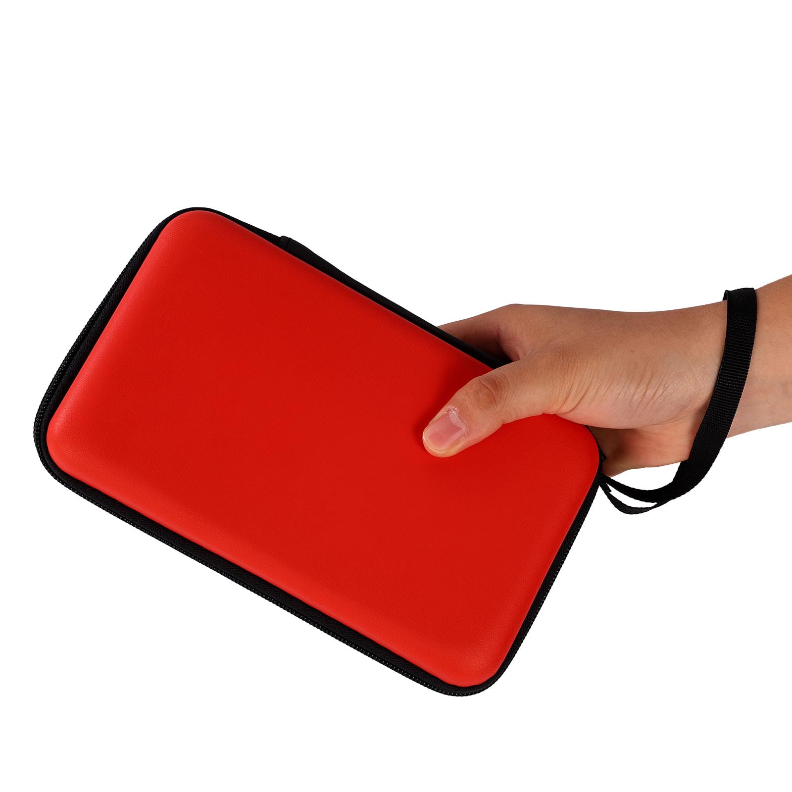 Etui Przechowywania dla New 3DS 3DS 2DS XL DSi DS Lite, Wodoodporne Chroniące Etui Transportowe z Odłączanym Paskiem Nadgarstek Kompaktowa Twarda Osłona dla Przenośnej Konsoli Gier (Czerwony)