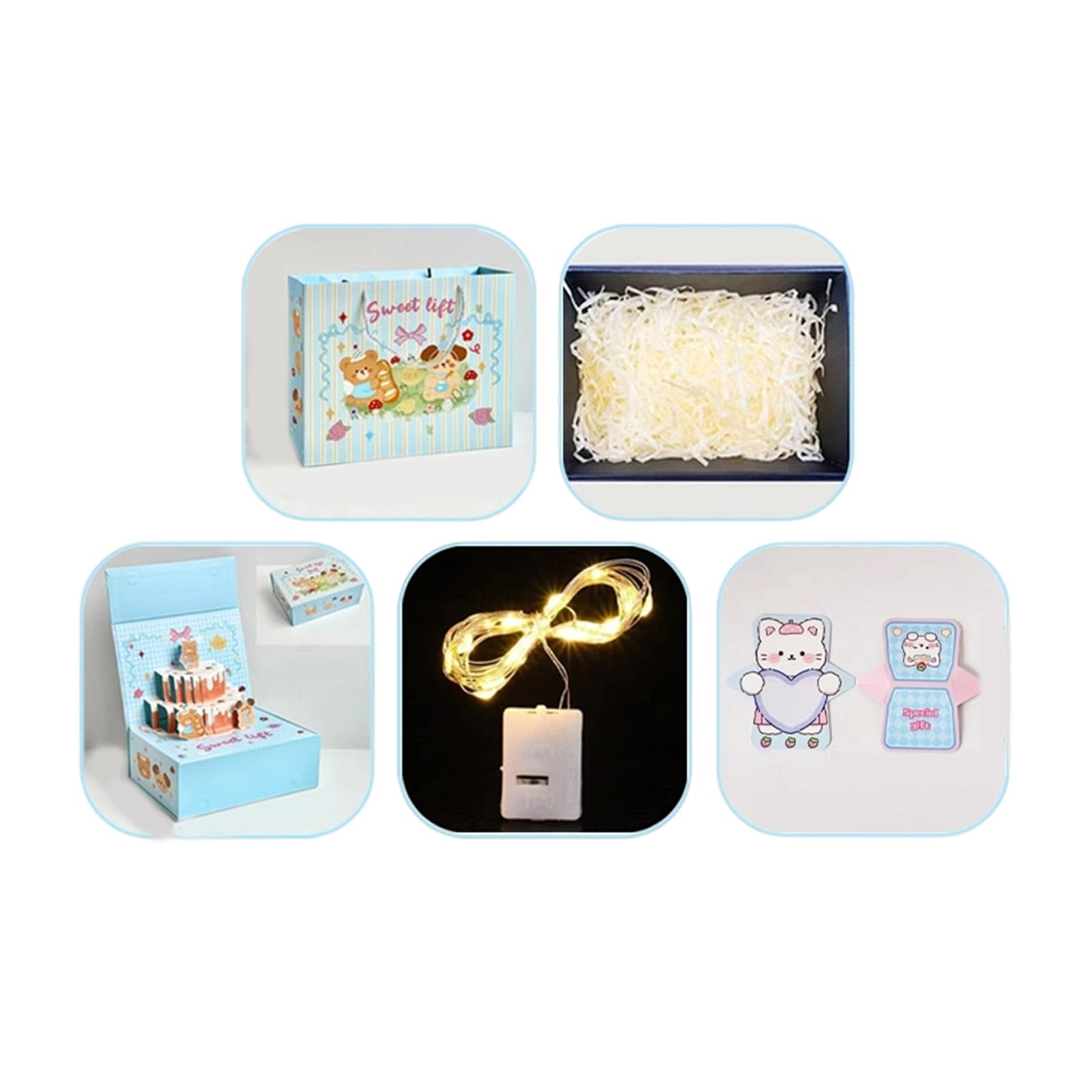 Limtula Adorable Party Treat Bags for Baby Showers Birthday Celebration Candy Chocolate Holder Container with Handheld Paper Bag Pet Light Meal Design