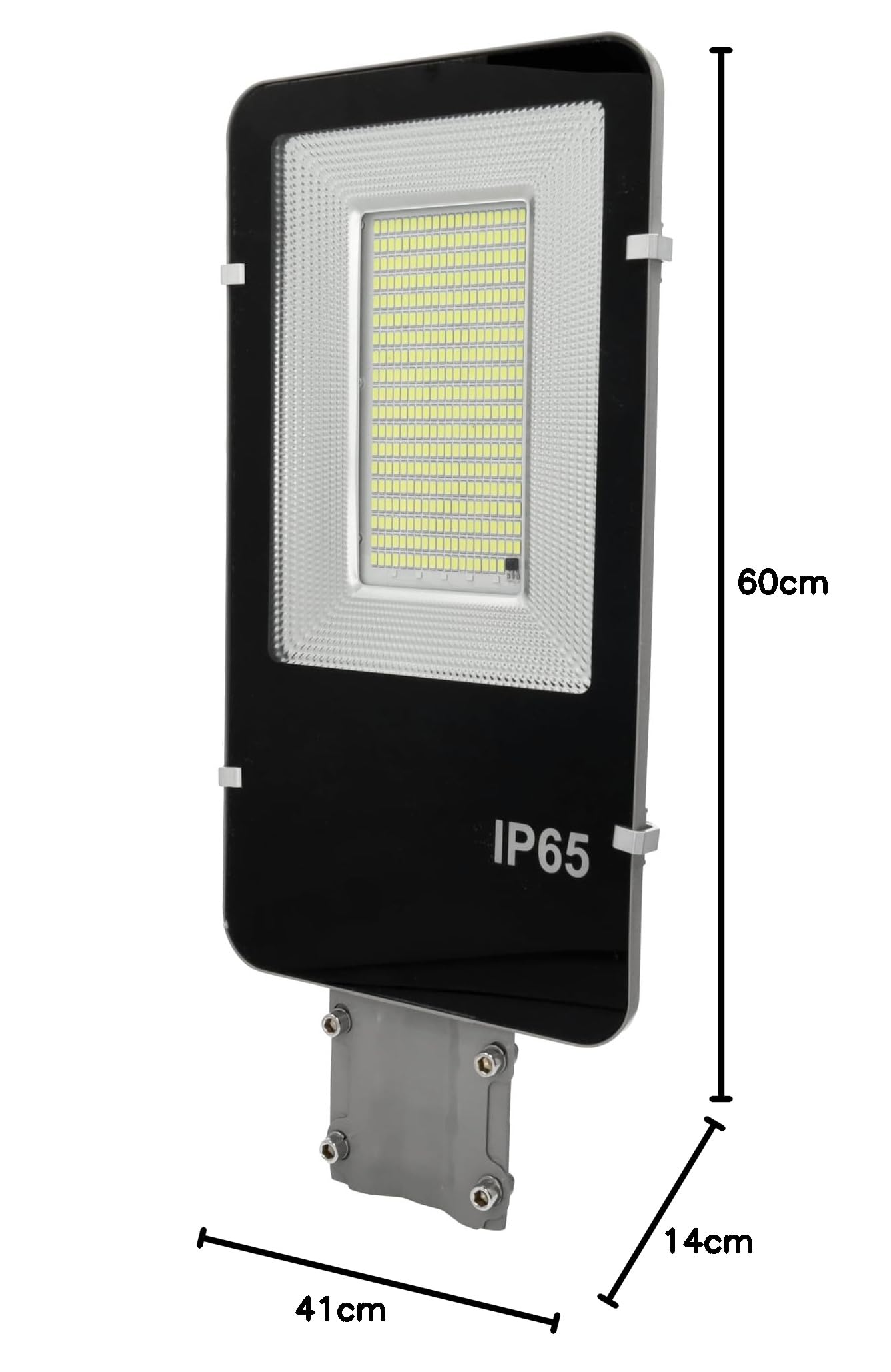 Jandei - Farola Solar Exterior 4000 Lúmenes, Impermeable IP65, Panel Solar y Mando a Distancia, Luz Blanca Fría 6000K, Ideal para Jardín, Patio, Camino y Muro