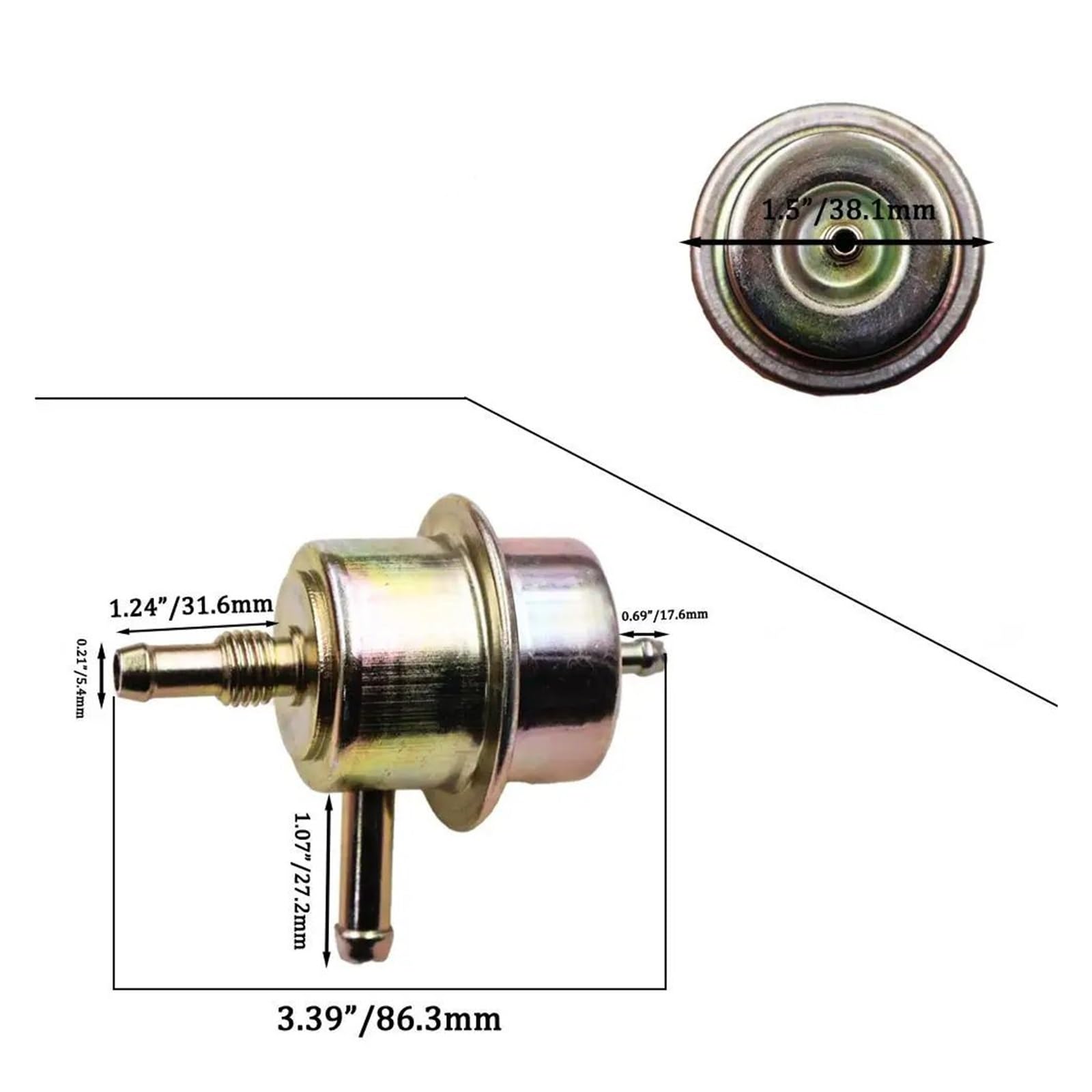 Regulador de presión combustible, Compatible for Citroën, Peugeot, Jaguar, XJ6, XJ5, Porsche, 912, 914 regulador de presión de inyección de combustible d