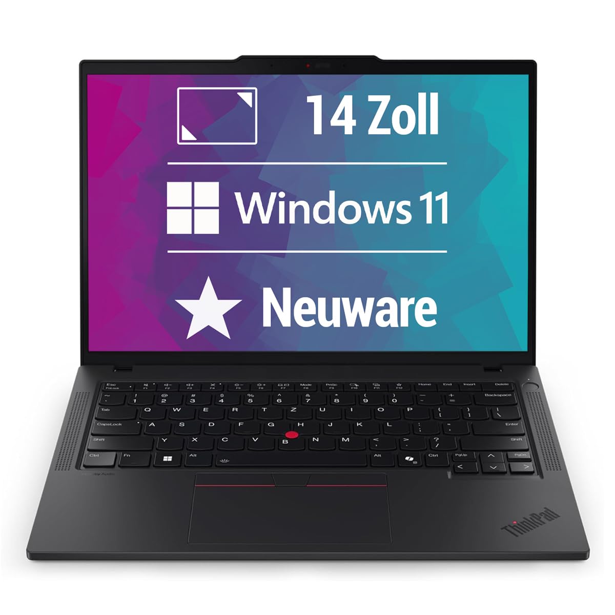 Lenovo ThinkPad T14 Gen 6 14 Zoll Full HD Laptop Intel Core Ultra 5-225U@ bis zu 4,8 GHz 16 GB 512 GB SSD mit Windows 11 Pro & GRATIS Antiviren-Software - NEU & OVP