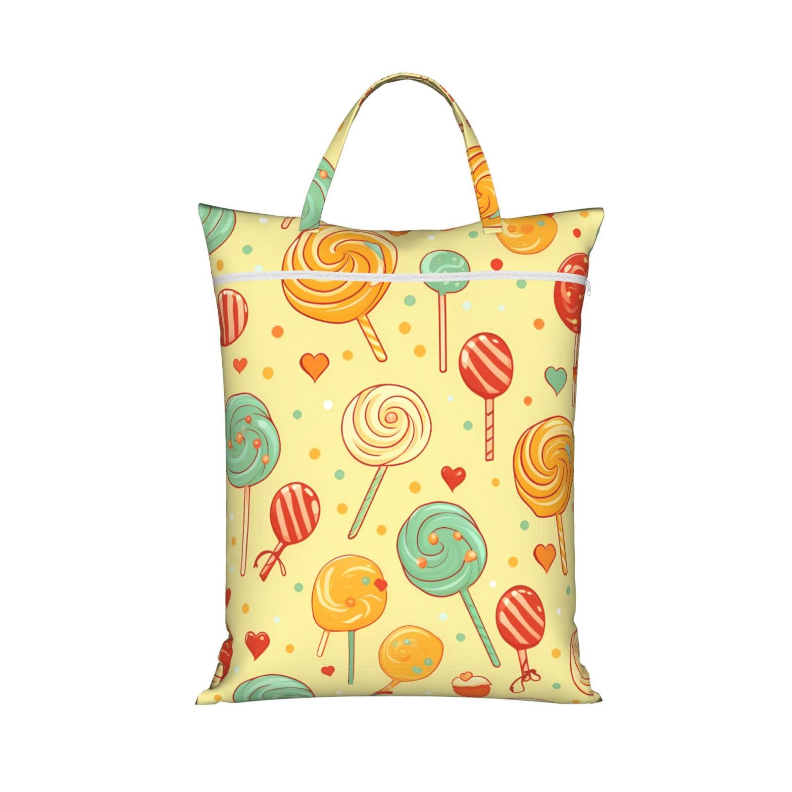 Candy Travel Laundry Bag With Zipper Dirty Clothes Bag Water Resistant Laundry Storage Sack Portable Organizer For Travel Beach School Camping Gym