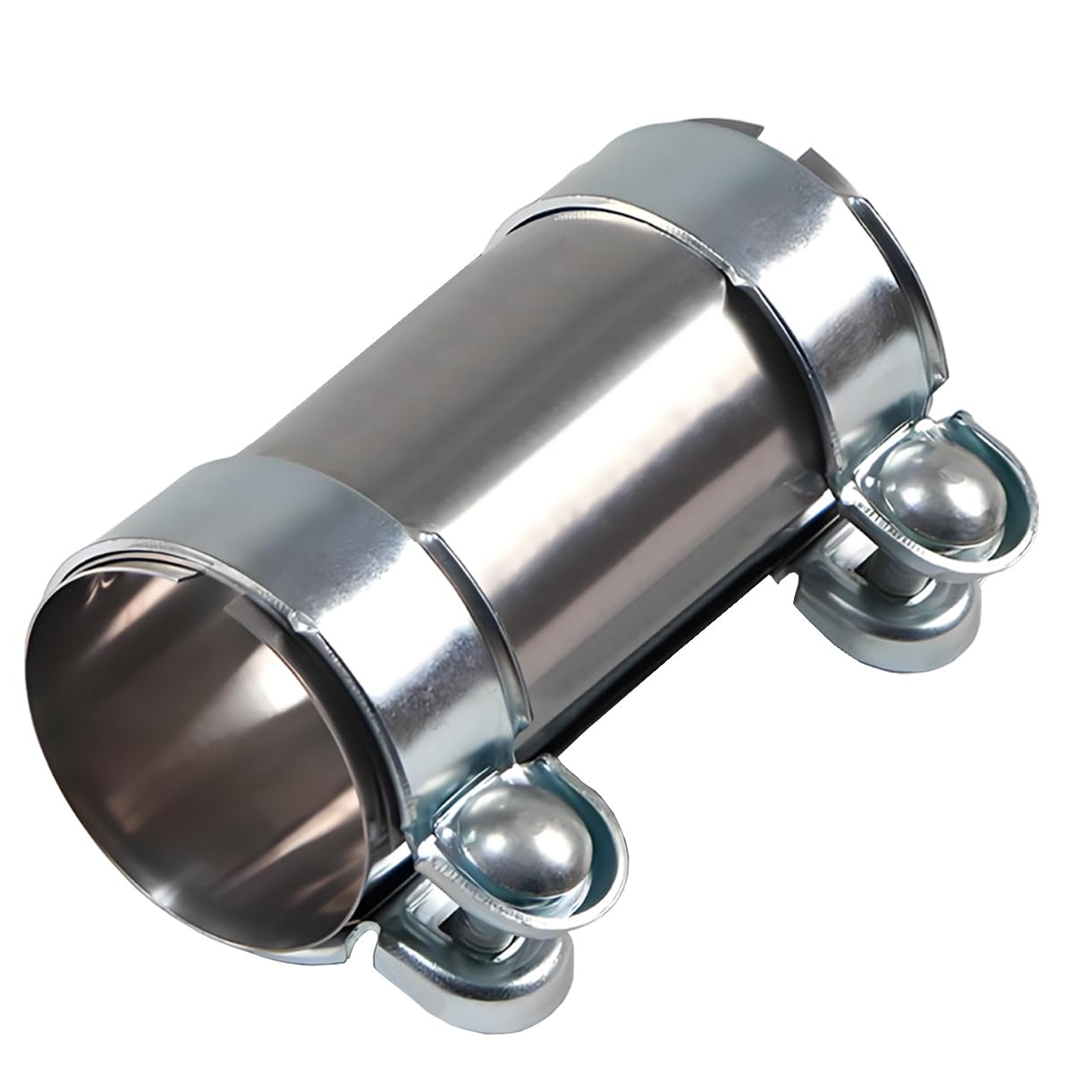 Auspuff Schelle Rohrverbinder 42mm Doppelschelle Abgasrohrverbinder Edelstahl Auspuffschelle Rohrverbinder Auspuff Klemmschelle Schalldämpfer Bandschelle Länge 125mm