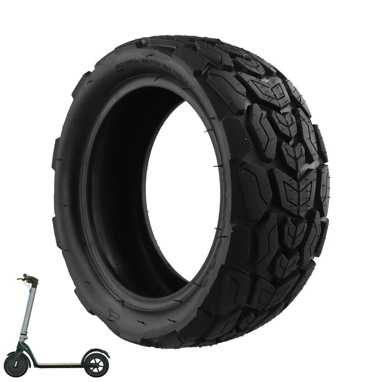 11 inch, 100/50-6.5 Off-Road Tubeless Tyre, Replacement for Electric Scooter, Rubber Construction, Long-Lasting Performance, Suitable for Outdoor and Private Land Use