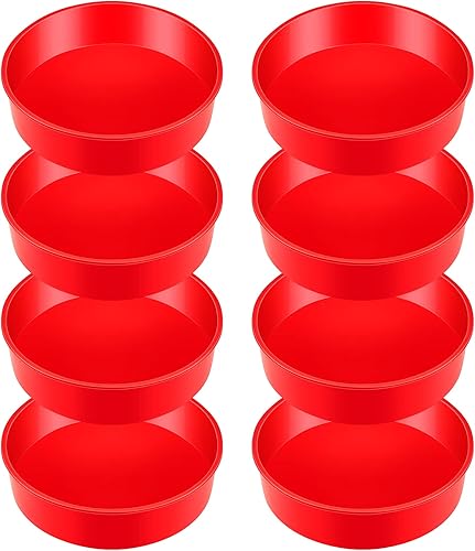 Dandat 8 moldes de silicona para hornear de 6 pulgadas, moldes de silicona reutilizables para tartas, moldes redondos de liberación rápida, molde de