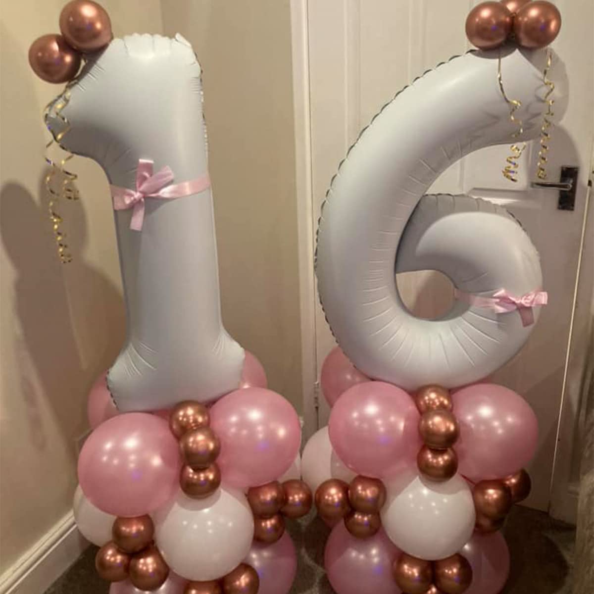 Red 0 balloon 40 Inch Giant Helium Foil Number 0 to 9 Red Balloon Birthday Wedding Party Digital Decorations (Number 0) — view 513