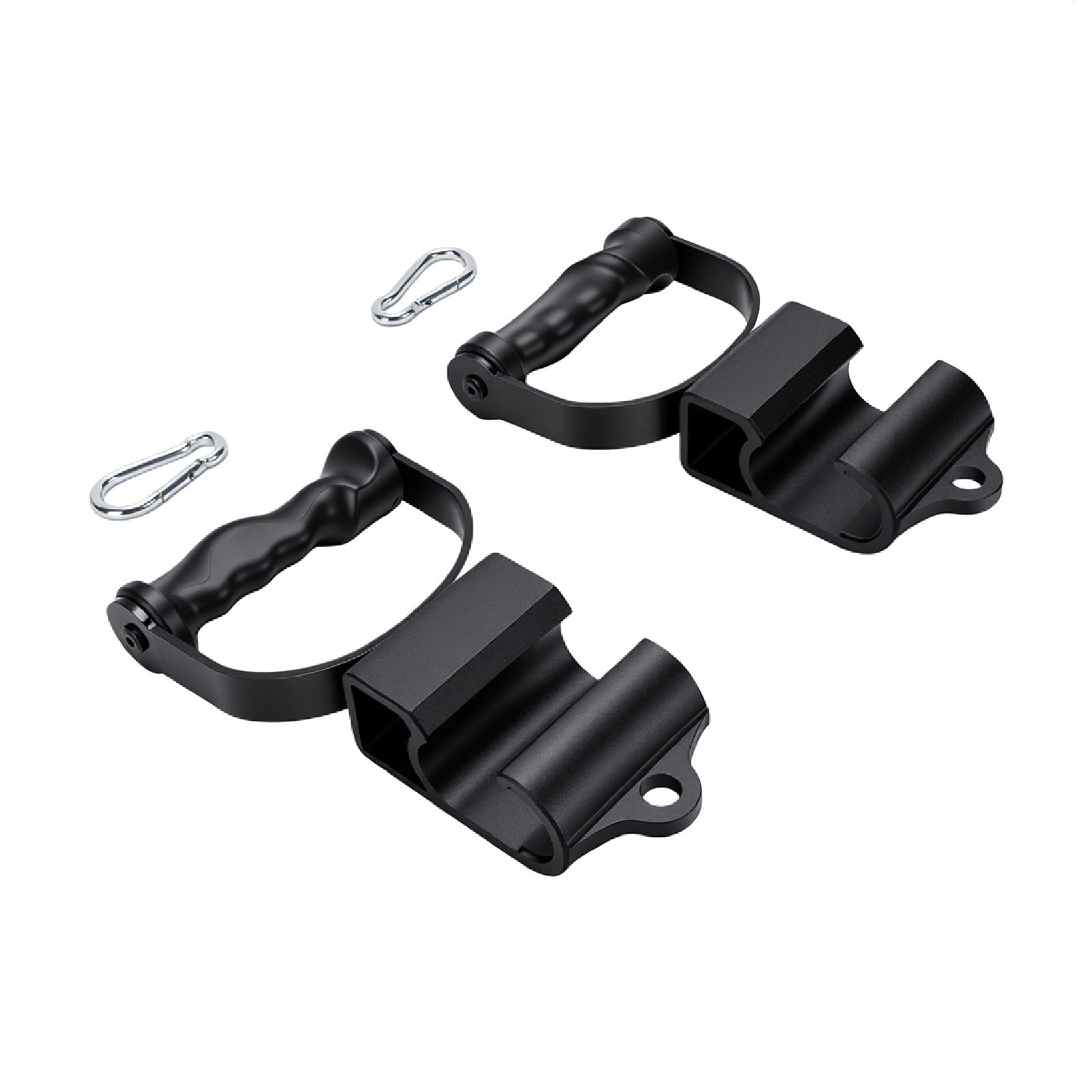 Poignées de Traction Ergonomiques ABS, Conception Rotative à 360 Degrés pour L'entraînement de Force, Noir, 2 Pièces
