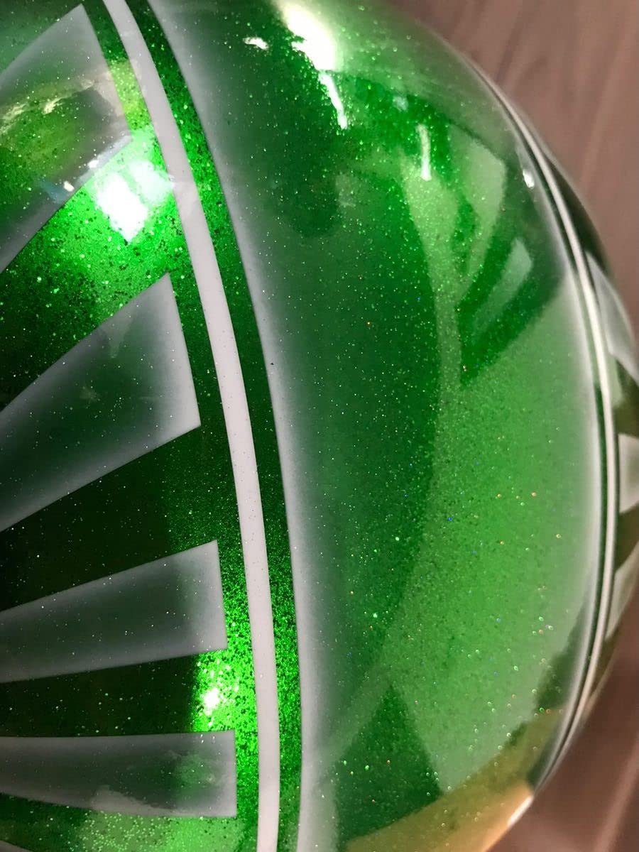 Amazon.co.jp: グリーンラメ 富士日章 コルク半 ヘルメット 短風防 旭 