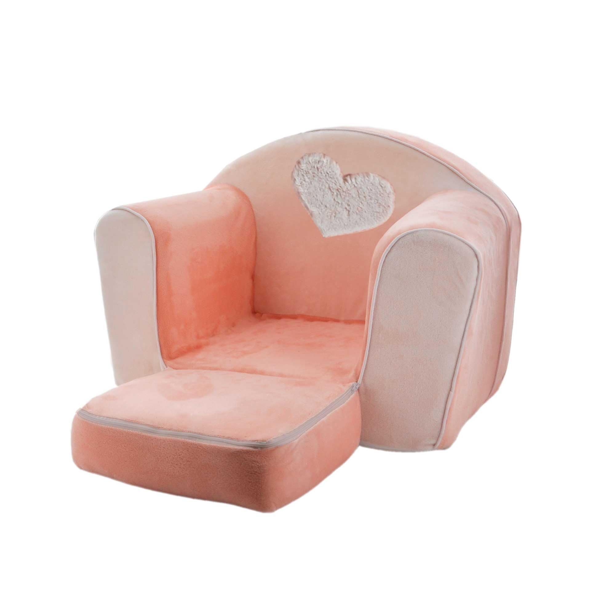 Fauteuil - Chaise - Bebe - Enfant club convertible Lapinou - Rose - 42 x 55 cm