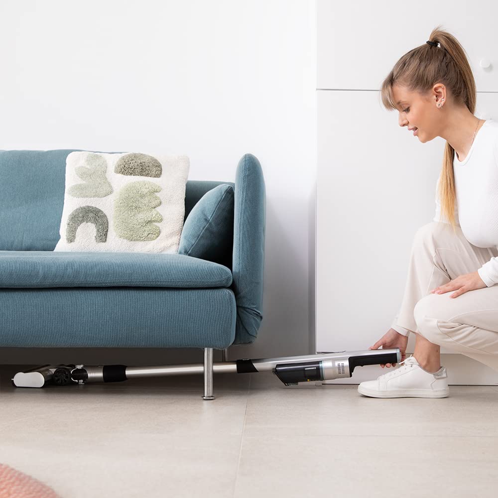 Cecotec Aspirapolvere Scopa Elettrica Senza Fili Ultraleggero Scoba 2100 Jalisco, Potenza di 210W E 20Kpa, Motore Brusless Digitale, Autonomia 40 Min, Tubo e Spazzola Jalisco Motorizzati, 2 Accessori