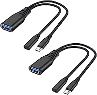 Vista 1 de AreMe 2 Pack OTG Cable Adapter for Fire TV Stick 4K, Powered Micro USB to USB OTG Cable for Android Phone Tablet and More Host Devices with Micro
