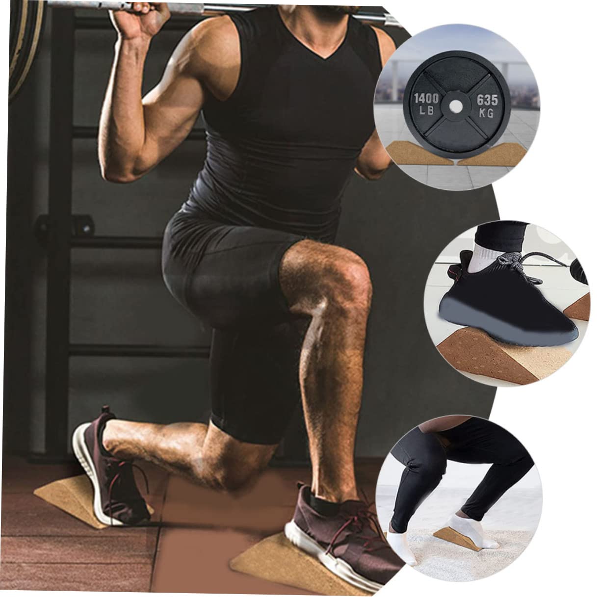 Gogogmee Heavy Duty Fitness for Calf Stretching Ankle Mobility Yoga Block Professional Calf Use