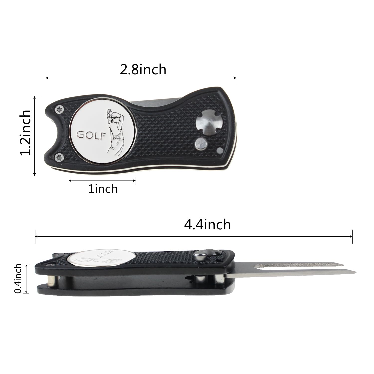 Crestgolf Golf Divot Tool con Botón Emergente y Marcador de Bola Magnética