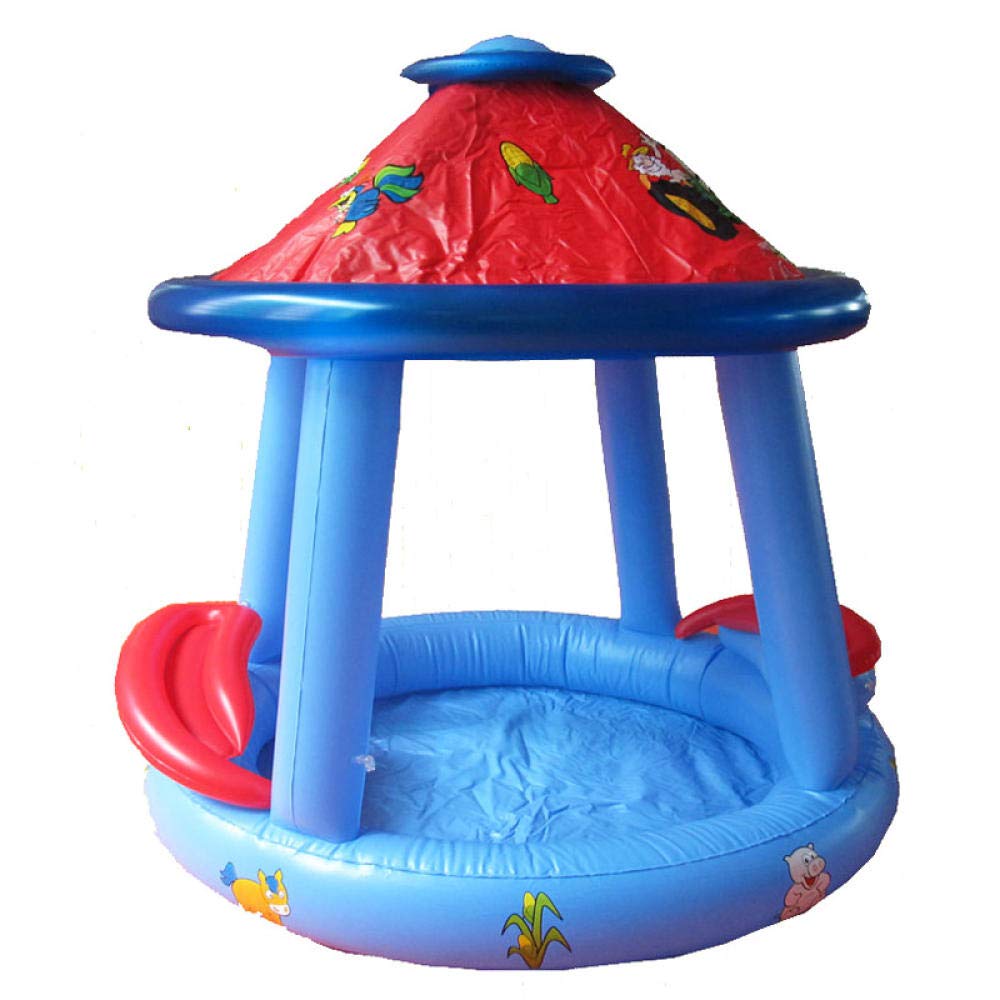 Buy Rectangular family kids Children inflatable ball pool green swimming pool baby sunshade