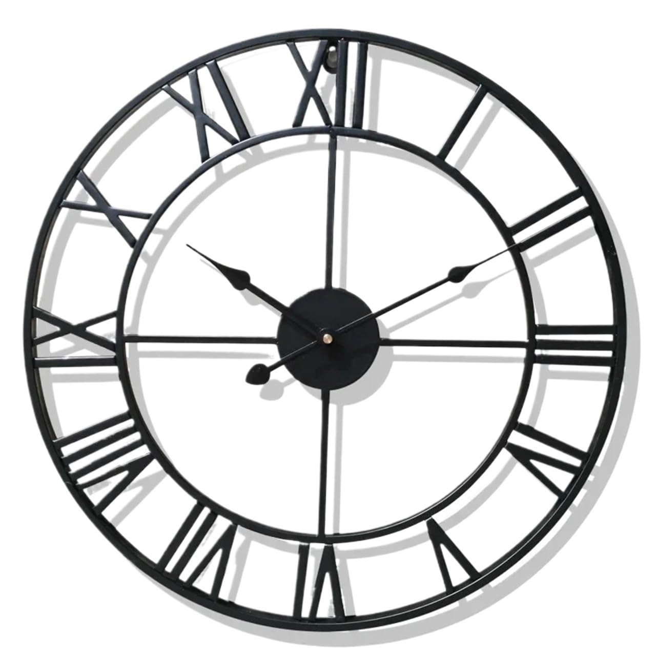 ZHSOAO 40CM Metal Roman Numeral Wall Clocks for Patio, Pool, Garden