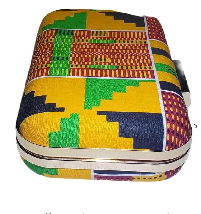 Generic Afrika Print Clutch Bag for Women, Red (Kente)