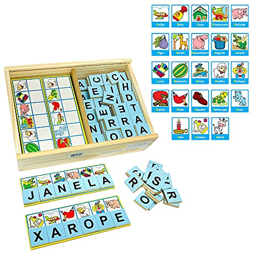 Brinquedo Educativo Letras Para Alfabetização Imagem E Escrita Carimbras