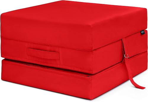 résistant à l'eau Fold Out Z Lit Cube Matelas avec fermetu Rouge