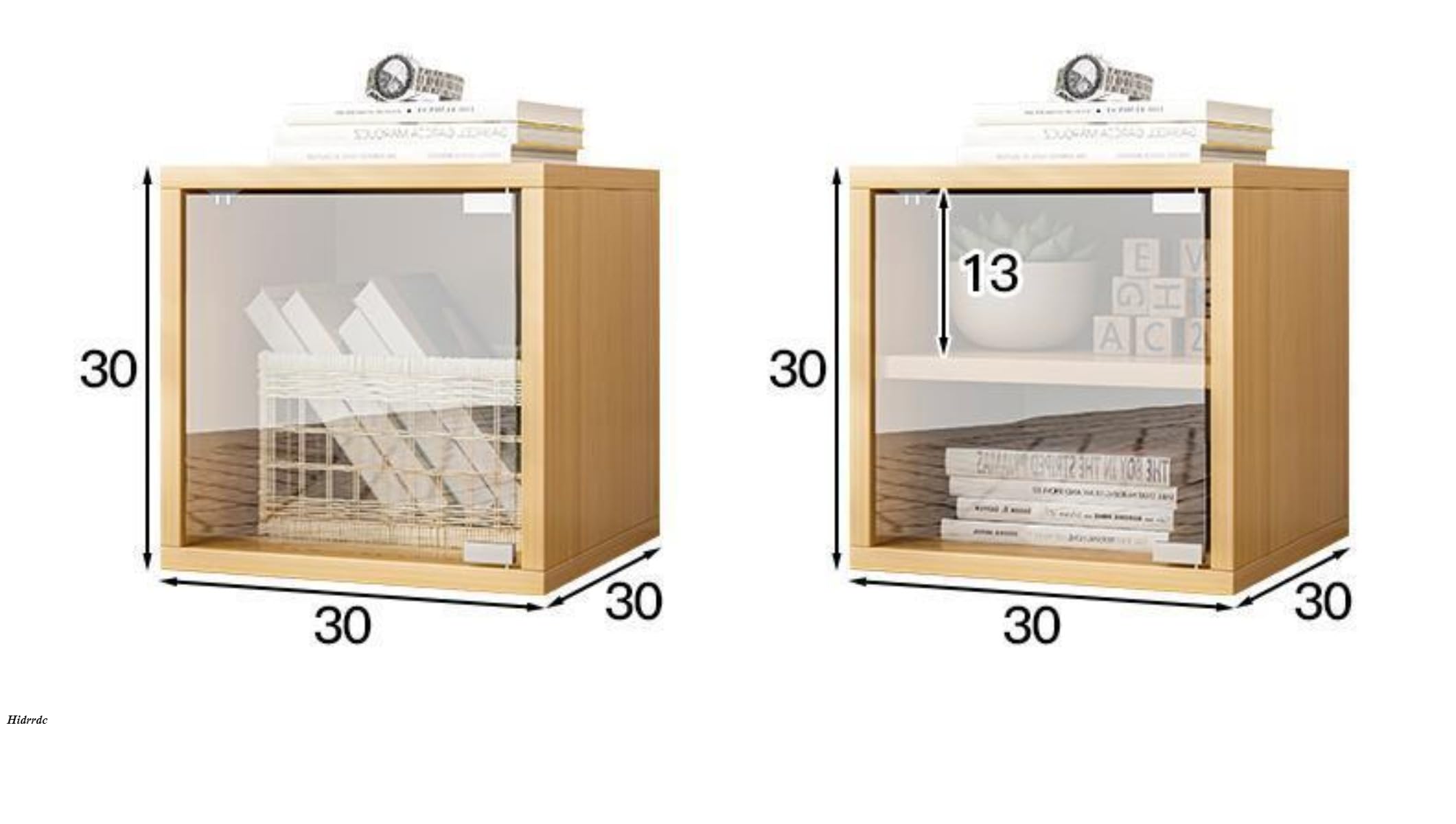 Amazon.co.jp: Hidrrdc家具 扉付きタイプ キューブボックス 30*30cm