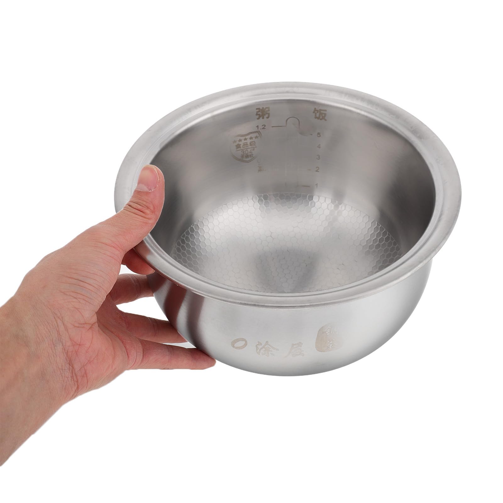Pentola Interna Argento 3l in Acciaio Inox per Cuociriso