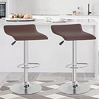 Vista 1 de Juego de 2 taburetes de bar giratorios de altura de mostrador para taburete de cocina, taburetes de bar altos, taburetes de isla de cocina de piel