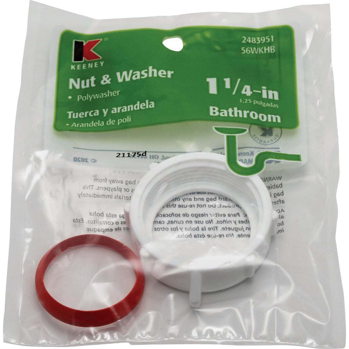 Amazon.com: Keeney 56WK 1-1/4-Inch Slip Joint Nut and Washer