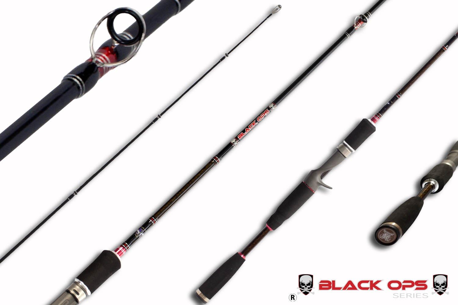 MHA BLACK-OPS Series II Graphite Carbon Fiber Casting Fishing Rod JAPANESE FUJI GUIDES for boat jetty saltwater or freshwater