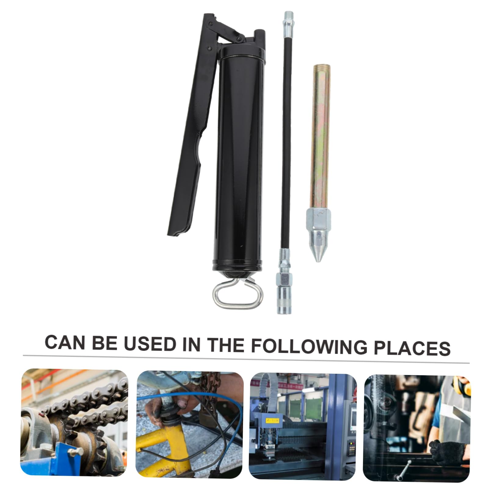 Engrasador de Pistola de Grasa Manual para Coche Herramienta de Lubricación Capacidad para Grasa de Trabajo Pesado y Llenado de Aceite Manual