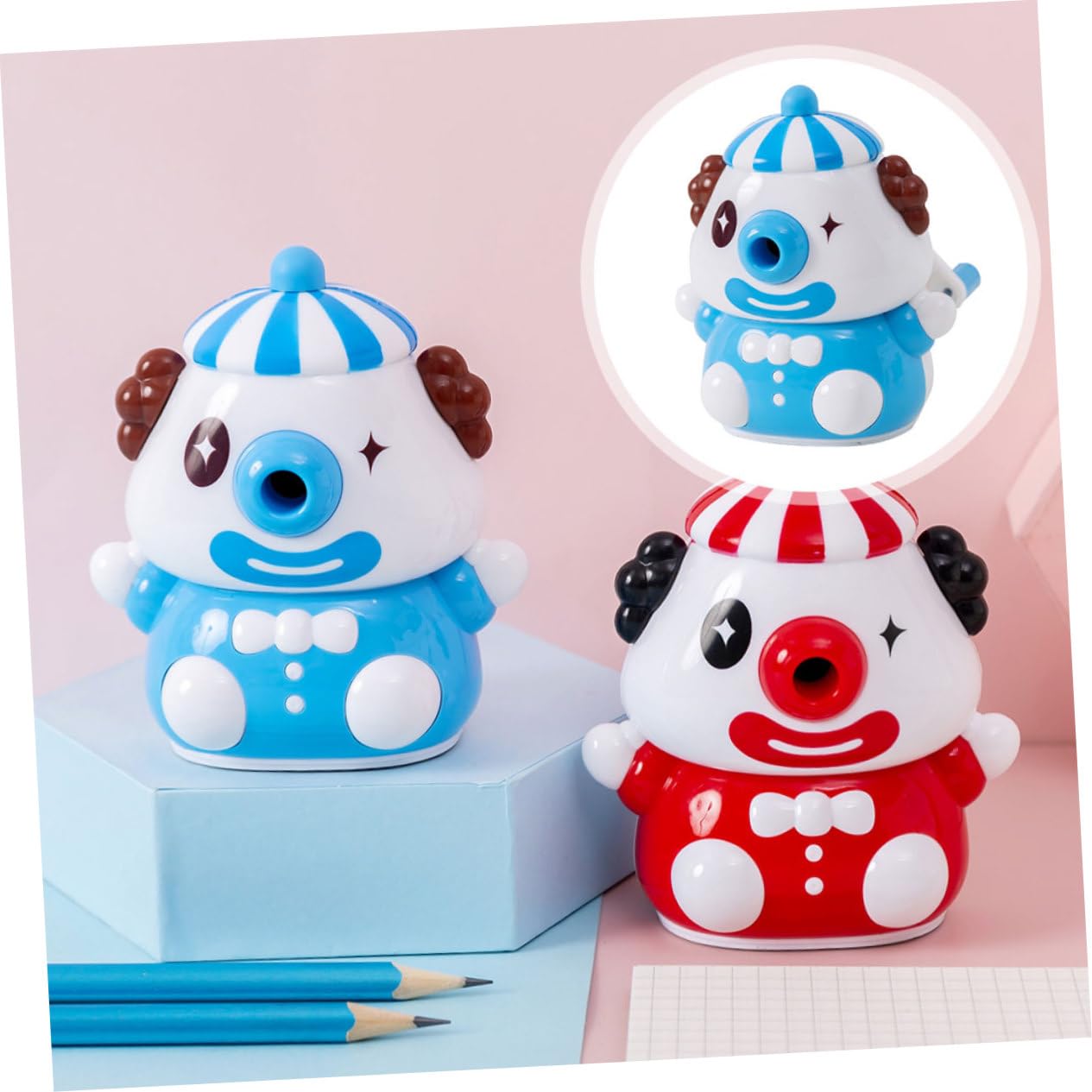 SHINEOFI 2 Piezas Sacapuntas Papelería Para Estudiantes Papeleria Herramienta Para Afilar Lápices Papeleria Infantil Abdominales