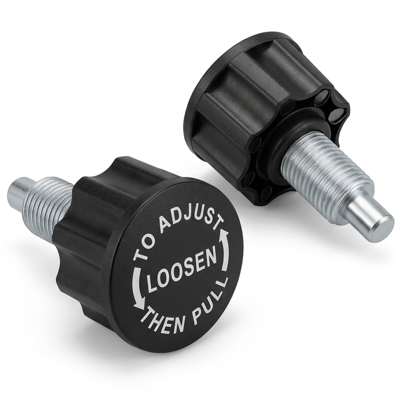 2pcs M16 Pull Pin Knobs, Spin Bike Height Adjusting Knob Replacement Parts, Fitness Equipment Push Pull Pins for Spinning Bike for Weightlifting Machine, Weight Bench and Home Gym