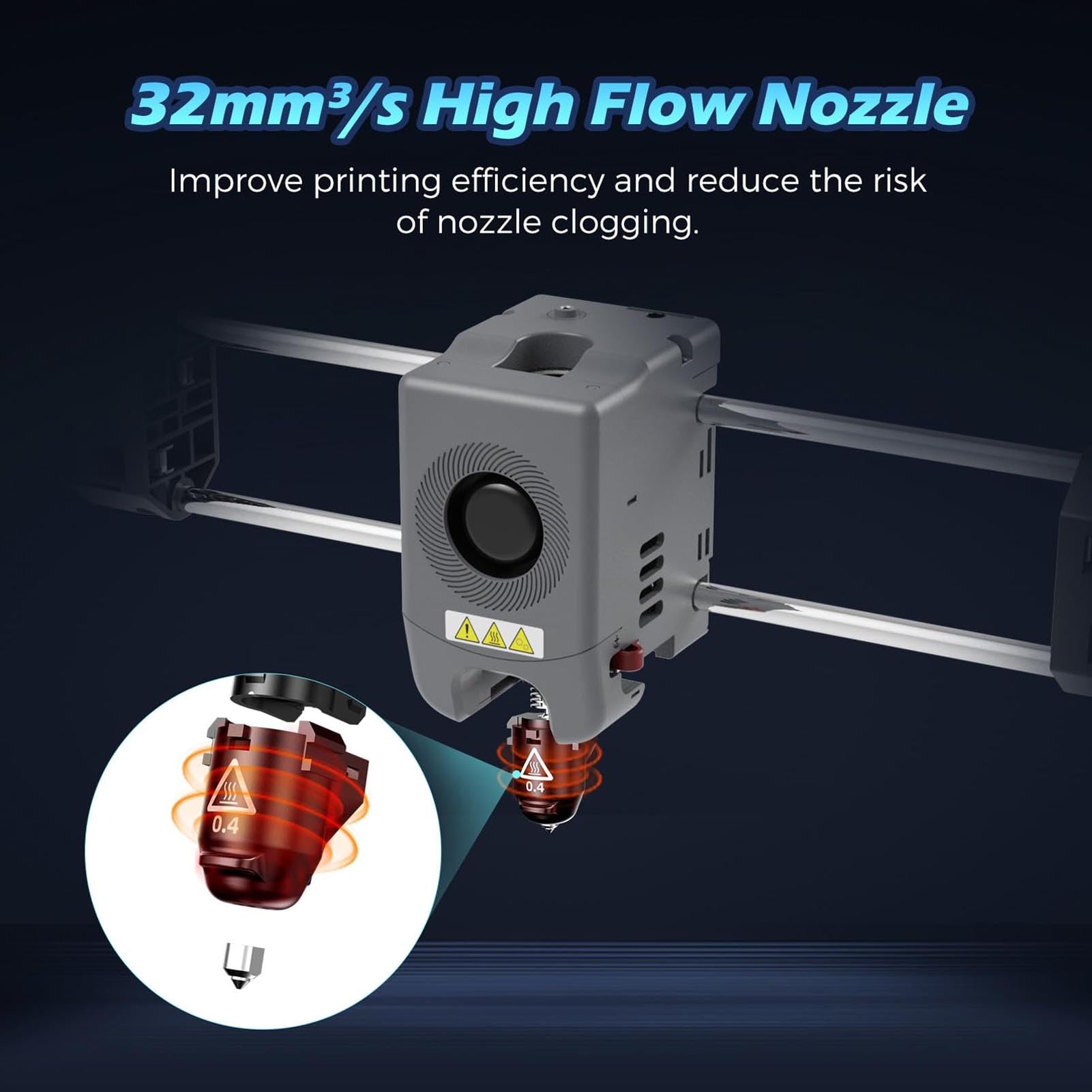 Eujgoov Hochströme 0, 4 Mm Düsenersatz für Pro 3D -Drucker Schnelle Tauschdüse 280 ℃ Temperatur 32 Mm³ Standhalten