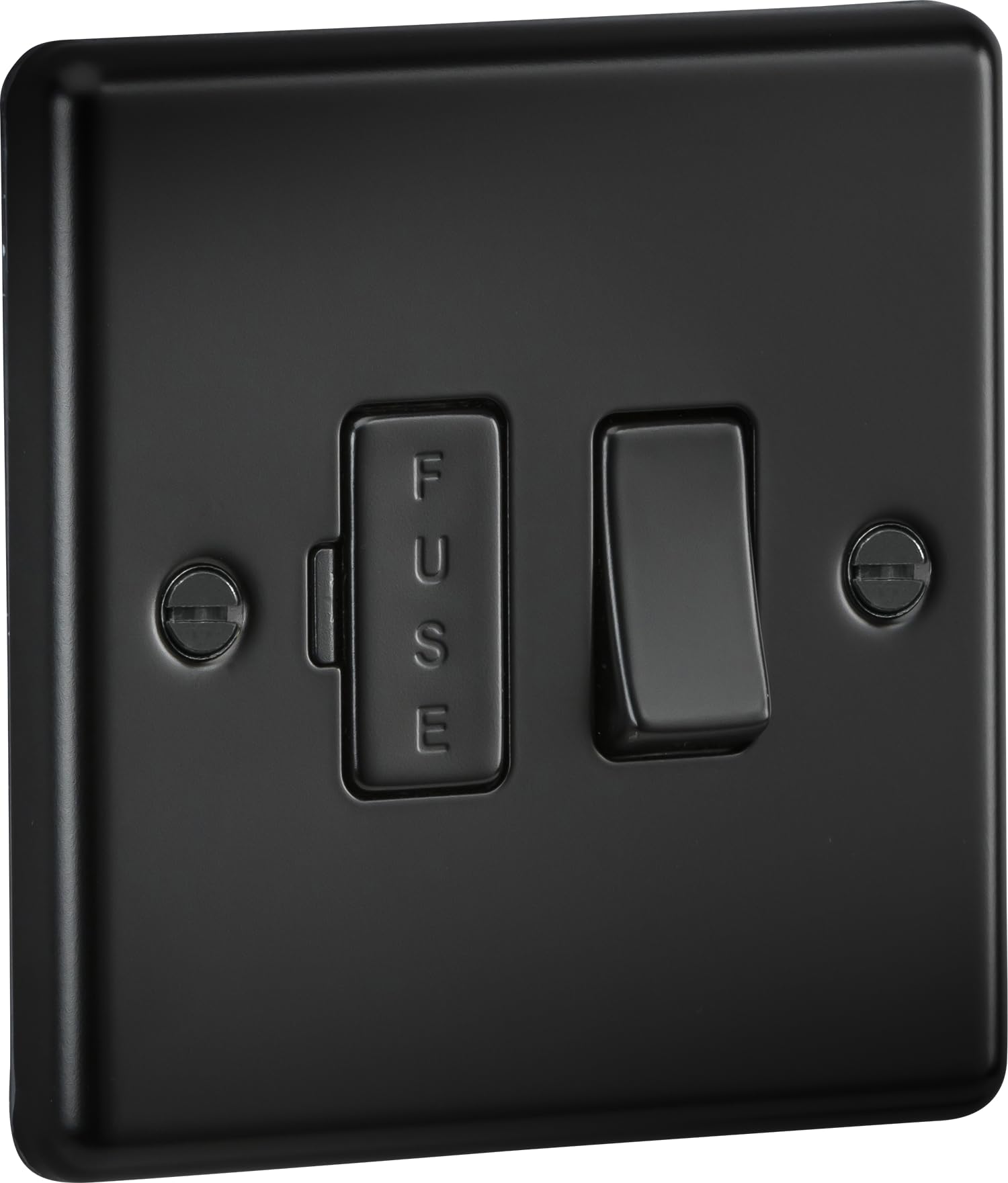 Knightsbridge Matt Black 13A Switched Fused Spur Unit