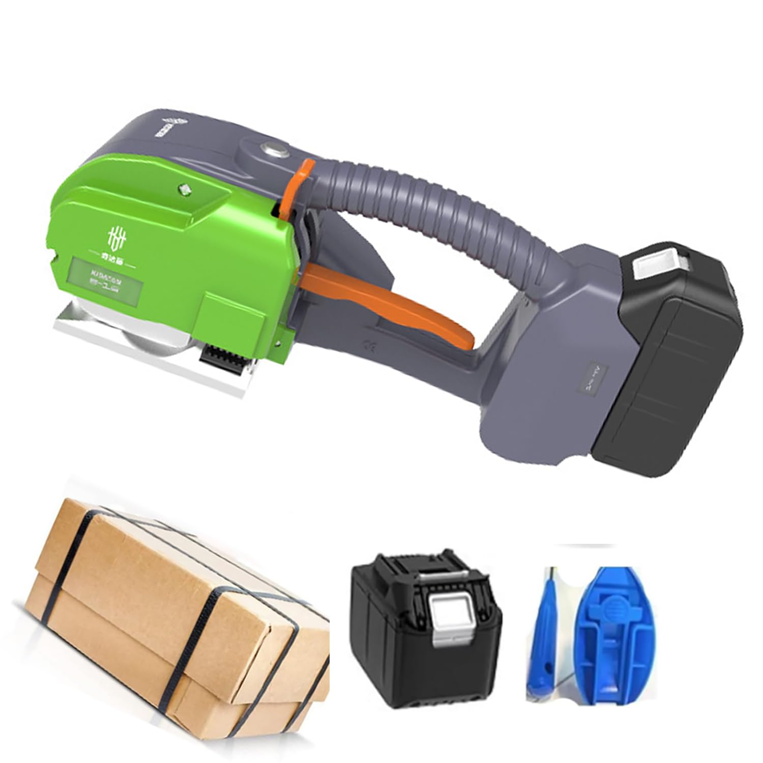Reggiatrice A Caldo Portatile, Pressa Elettrica Per Reggiatura A Caldo, 2 Modalità Di Imballaggio, Con Display Digitale, Batteria Da 4000 Mah, Per Reggette In Pp/pet Da 9-16 Mm X 0,5-1,2 Mm, Per