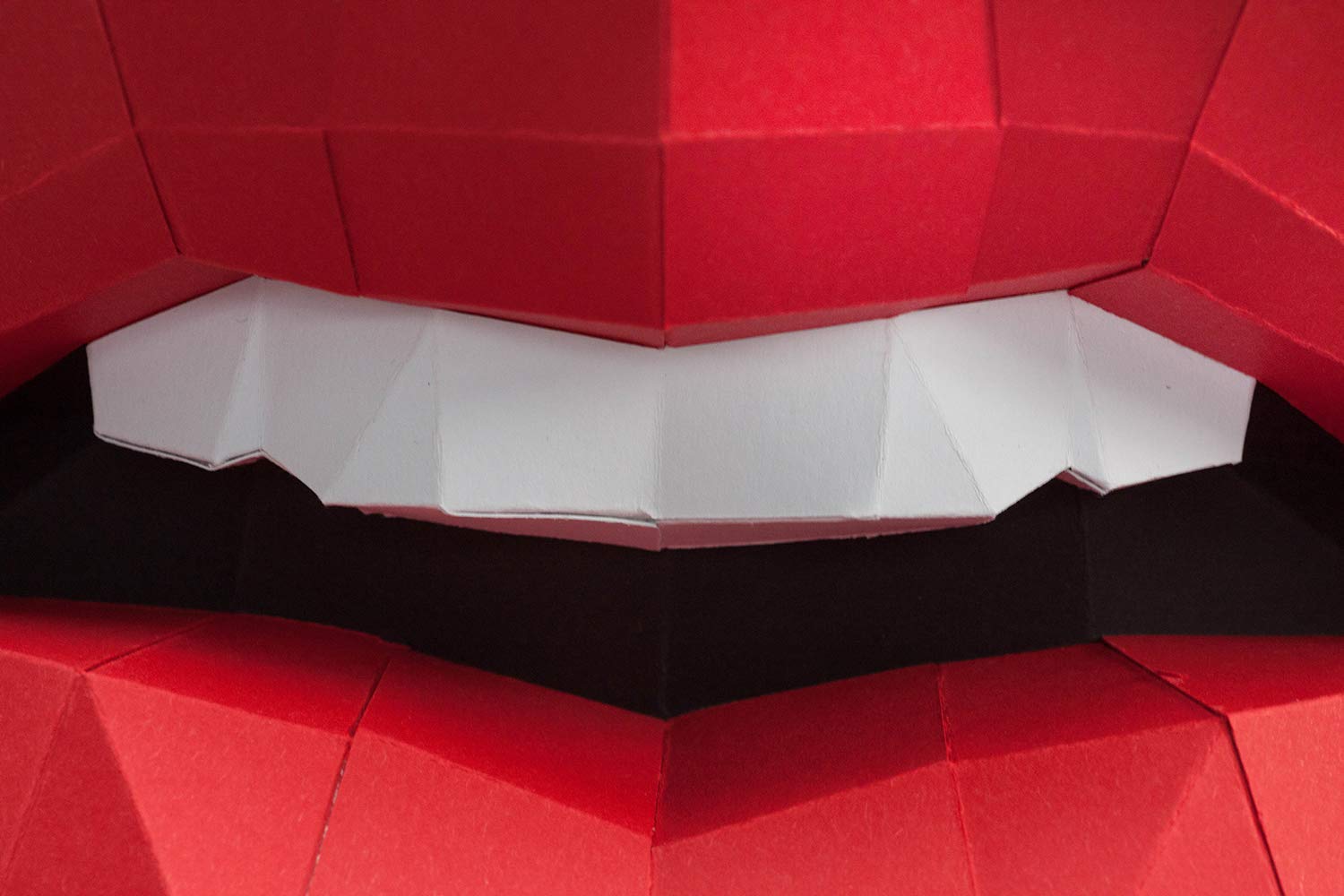 kit DIY PAPERCRAFT XL labios sensuales de mujer boca NUEVO PUZZLE 3D MODERNO montar por uno mismo para la decoración de la pared escultura de papel low poly