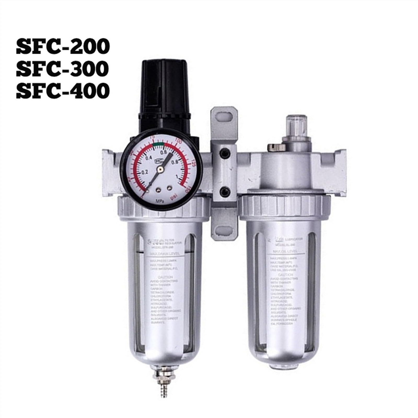 Regulador de filtro de compresor de aire SFC200/300/400, separadores de agua de aceite, filtro de trampa, compresores de aire, piezas neumáticas (SFC300)