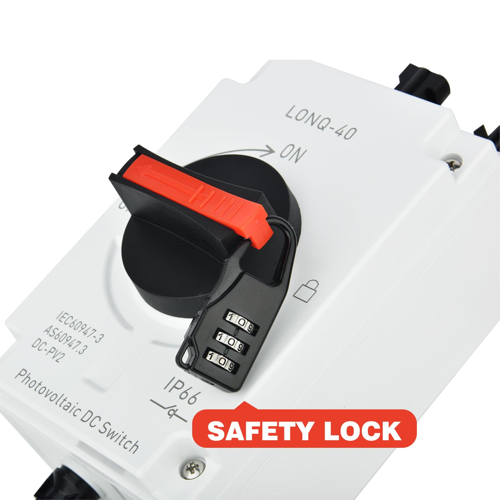 Disjoncteur CC PV 32A 1200V WSPIHO - IP66 - Pour Installation Solaire, Camping-Car, Bateau - Norme IEC60947