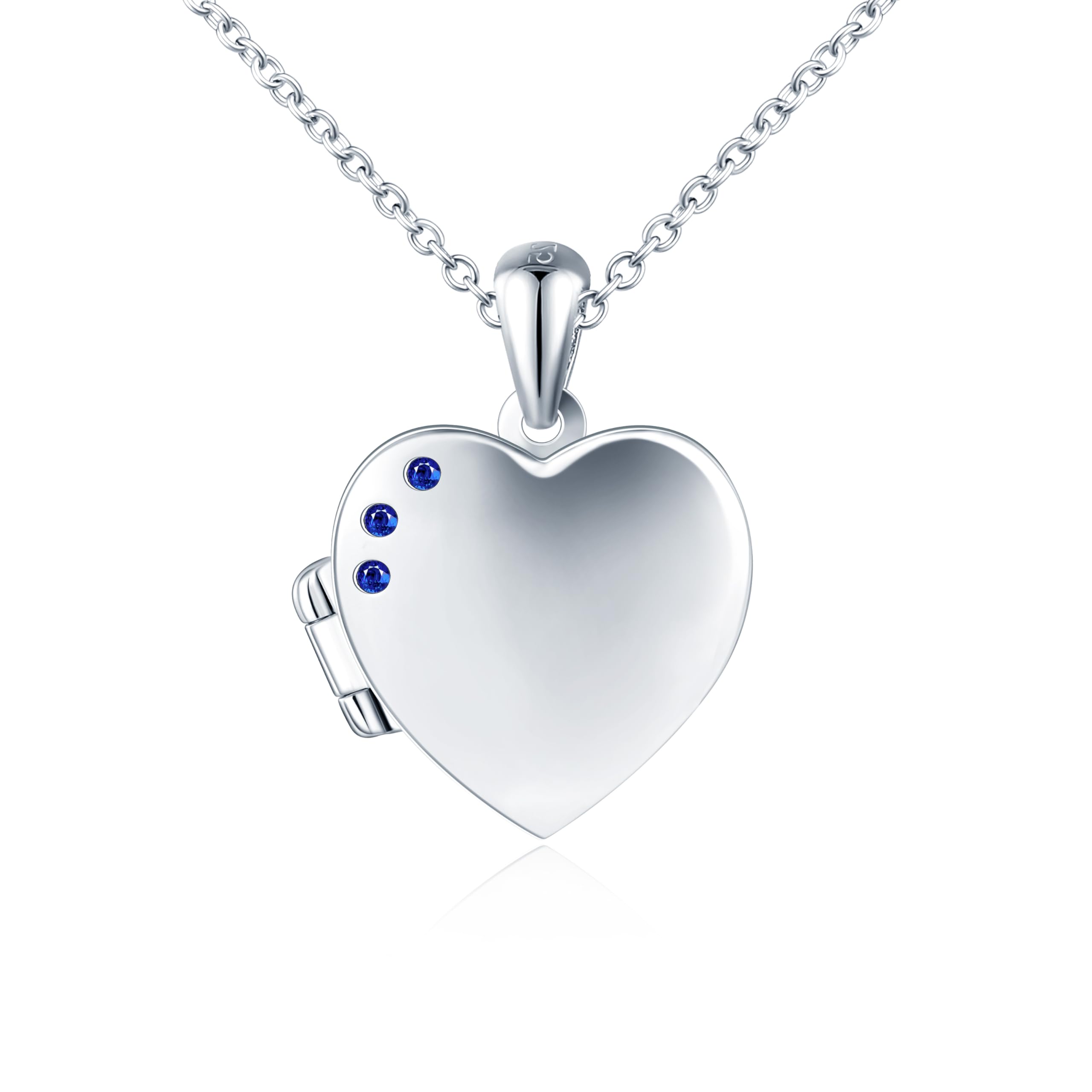 Collane ciondolo cuore con foto in argento 925 da donna ragazze Collana Medaglioni con zirconi Ciondoli apribili creativa gioielli di moda