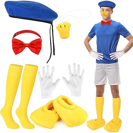 6 Piece Donald Duck Costume Set: Your Key to Halloween Success