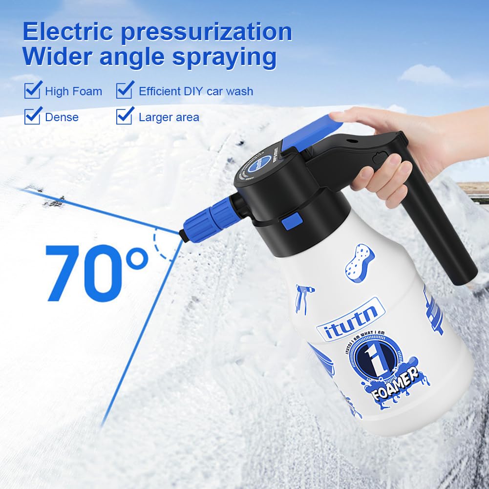 1.5L Lavaggio Auto Schiuma Spruzzatore Può USB Ricaricabile Pompa Schiuma Annaffiatoio Lavaggio Auto Pistola ad Acqua Elettrica Auto Strumenti di Pulizia della casa