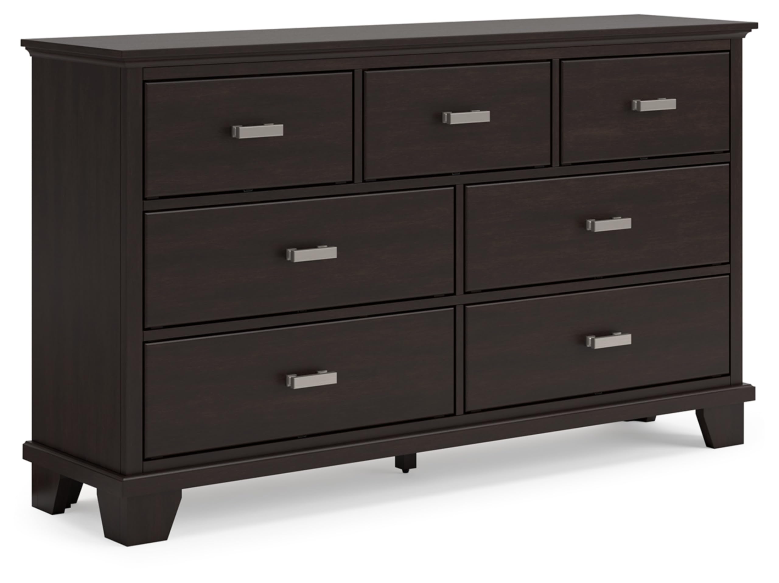 View 1 of **he's bald and missing a leg***Signature Design by Ashley Covetown 7 Drawer Dresser, Dark Brown